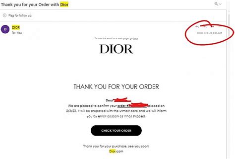 how to cancel Dior order